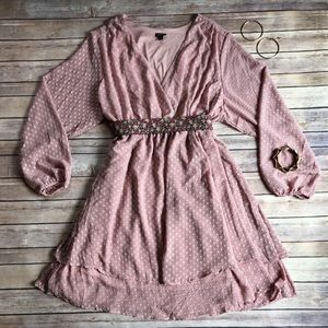 Torrid blush chiffon dress in Torrid size 3! NWT